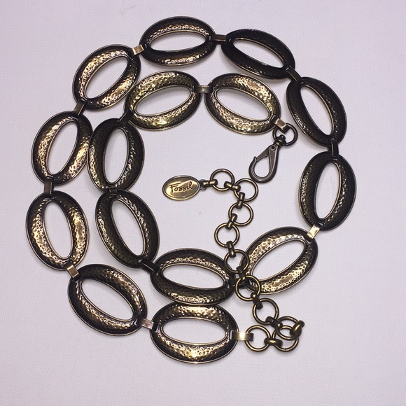 Fossil vintage chain metal belt 47” length - Picture 1 of 12